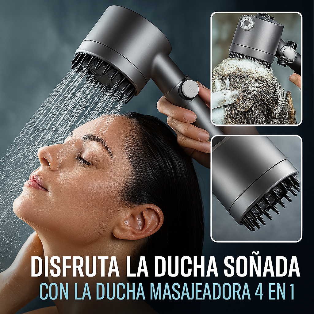 Ducha Masajeador / Alta Presión / 4 en 1