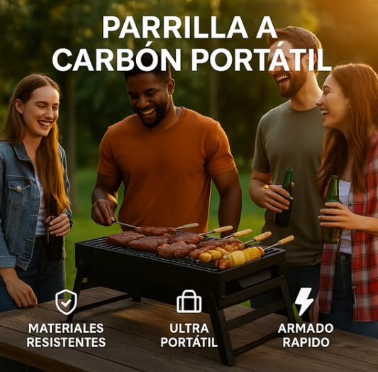 Parrilla de Carbón Portátil + Envío Gratis