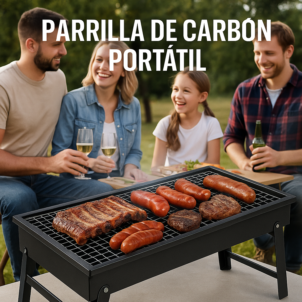 Parrilla de Carbón Portátil + Envío Gratis